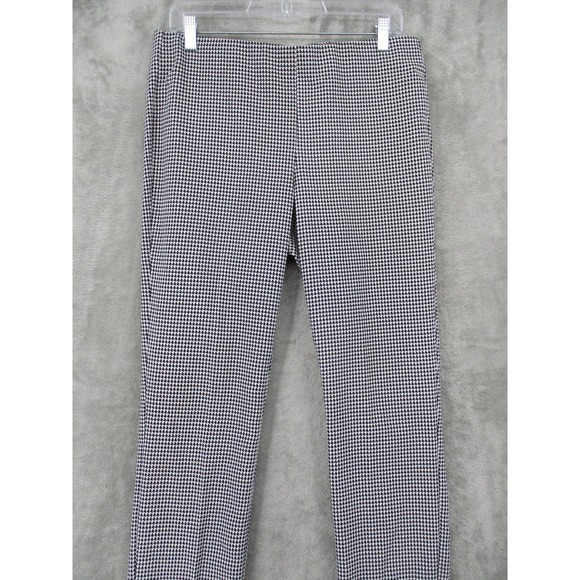 Adrianna Papell Pants Womens 8 Houndstooth Office Career Preppy Academia Knit - Picture 2 of 10